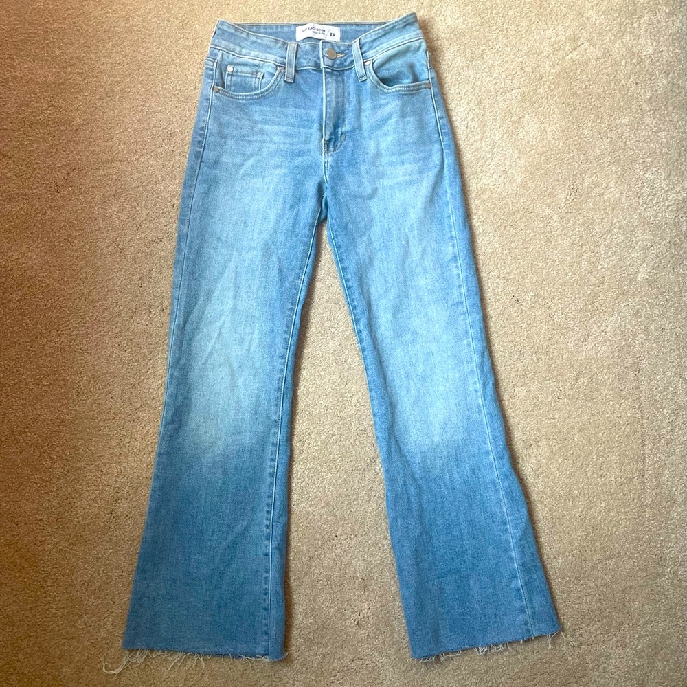 Just black denim flare jeans